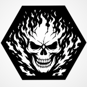 Skull on fire